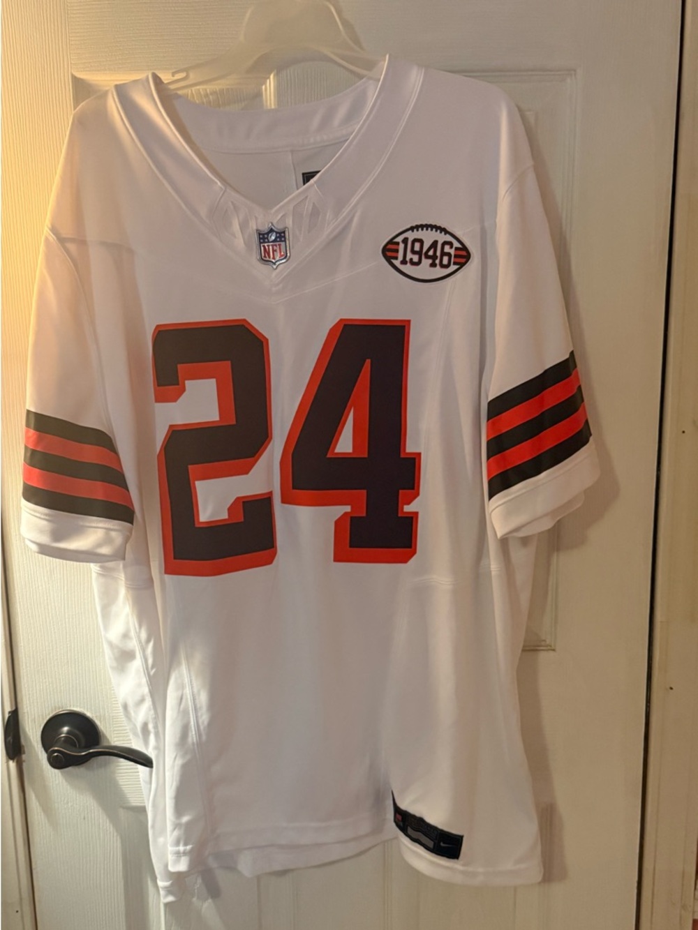 Cleveland Browns #24 White NFL Jersey CHUBB